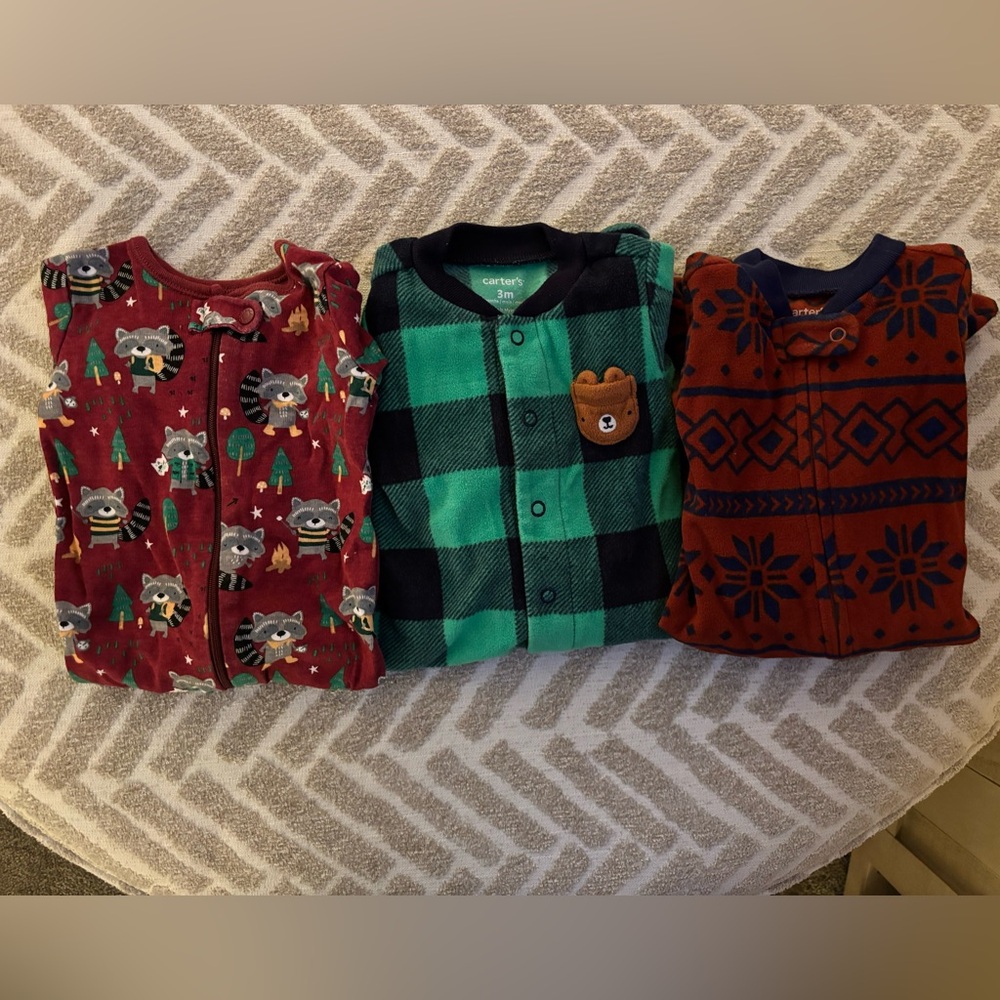 Size 3M Baby Winter Fleece Pajamas Carters / Children’s Place